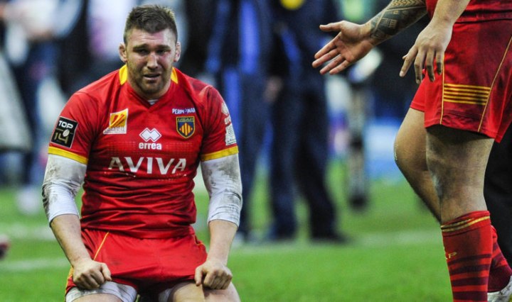 クレルモンで負けた：ロマン・テラン選手（Romain Terrain、HO）とペルピニャンの涙