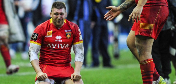 クレルモンで負けた:ロマン・テラン選手(Romain Terrain、HO)とペルピニャンの涙